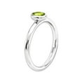 thumbnail image 3 of Solitaire Peridot Ring 1/2 Carat (ctw) in Sterling Silver, 3 of 4