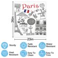thumbnail image 2 of Paris Sketch Hand Drawn Dishwasher Magnet Cover Decorative Sticker for Home Cabinet Kitchen 23" x26", 2 of 5