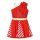 thumbnail image 5 of Disfraz de elfo navideño para niñas, vestido de tutú con rayas de lentejuelas, vestido de baile, vestido de patinaje artístico, vestido de bastón de caramelo para fiesta de Navidad, 5 of 5