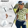 thumbnail image 5 of COEQINE Women V Neck Golf Shirts Moisture Wicking Soft Workout Golf Tops Shamrock White Print Quick Dry Fit Polo Shirts Lightweight Short Sleeve Sportswear for St. Patrick's Day, XS, 5 of 7