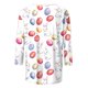 thumbnail image 4 of Tops de Cuello Redondo para Mujeres con Estampado de Carnaval, Blusa Casual de Manga 3/4 para Uso Diario, 4 of 7