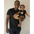 thumbnail image 6 of Pizza Pie & Slice Dad & Baby Set Baby Bodysuit & Men's T-Shirt Shower Gift Dad Black XXX-Large / Baby Black 18M (12-18M), 6 of 7