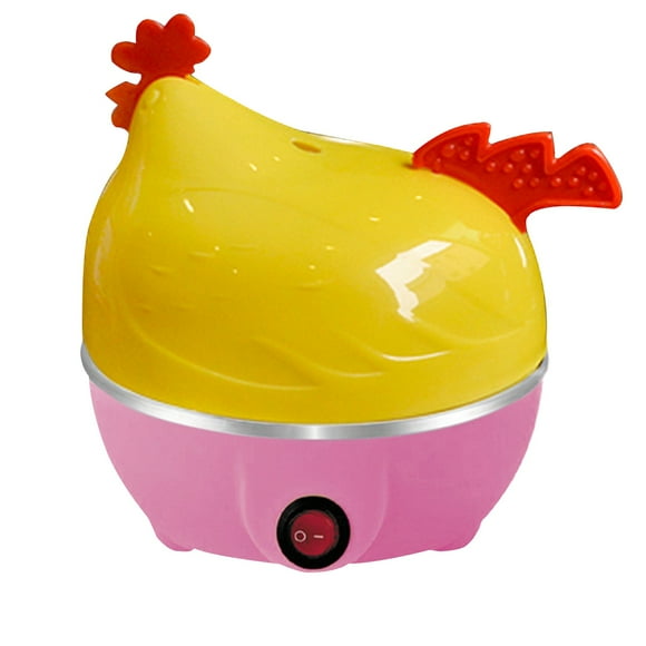 Cuiseur d'Oeufs Capacité 7 Oeufs Mignon en Forme de Poule Cuiseur Vapeur pour Oeufs Mini Polyvalent Cuiseur pour Déjeuner