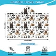 thumbnail image 2 of French Bulldog Footprint Hooded Bath Towel，50"x30" for Ages 3 To 12 Kids, Quick Dry Lightweight Soft Microfiber Hood Beach Towel Cover Up for Kids, 2 of 7
