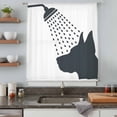 thumbnail image 4 of Dogs Showering Sheer Curtains 63 Inches Long, Modern Abstract Art Funny Animals Light Filering Curtains, Breathable Simi Curtain Privacy Drapes for Living Room Bedroom Lightweight Window Treatment, 4 of 9