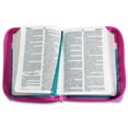 thumbnail image 4 of Biblia RVR 1960 Bolsillo Fucsia Blanco Rosa con Corazones Símil Piel con Cierre, 4 of 5