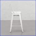 thumbnail image 5 of Counter Height Stools, Industrial Contemporary Metal Distressed Off-White Set of 2 | Kitchen, Bar, High Top | Metal | Off-White, 5 of 10