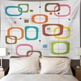 thumbnail image 4 of LALILO 4 Pcs Aqua Green Tapestry Colorful Spot Wall Hanging for Living Room Tablecloth Dorm 80"x60", 4 of 6