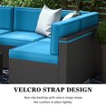 thumbnail image 3 of 7 Piece Patio Furniture Sets, Outdoor Sectional Patio Conversation Set Wicker Rattan Sofa Chair Set with Cushion and Glass Table, 3 of 6