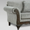 thumbnail image 5 of Hernen's Gray Sofa and Loveseat Set with Carved Wood Construction, 5 of 8