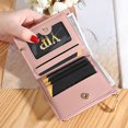 thumbnail image 4 of Frosted Korean version coin purse multi-card buckle short zipper women's purse - pink, 4 of 5