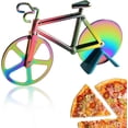 thumbnail image 1 of Bike Pizza Cutter, Bike Non-Stick Pizza Cutter with Stand, Super Sharp Blades, Suitable for Cutting Pizza, 1 of 5