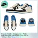thumbnail image 1 of Travis Scott × Fragment × N I-K-E A i r-Jor-dan 1 Low OG SP Military Blue DM7866-140, 1 of 6