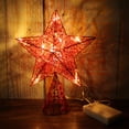 thumbnail image 4 of Decoración para árbol de Navidad CVHOMEDECO Red Star con luces LED, 4 of 7