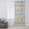 thumbnail image 3 of Colorful Polka Dot Semi Sheer Curtains Drapes for Living Room, Bedroom, French Doors Window 108 Inches Long, Rainbow Polka Dots Watercolor Rod Pocket Chiffon Curtain Drapery Voile Draperies Panel, 3 of 6