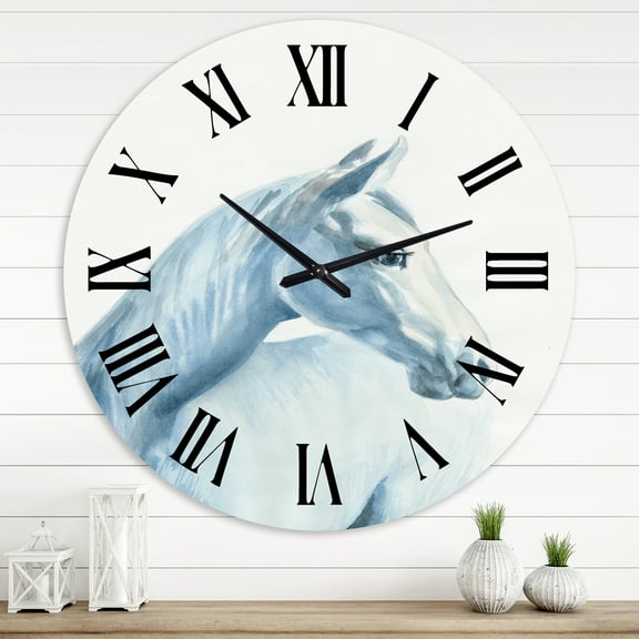 Designart 1 in Quartz Farmhouse Wall Clock