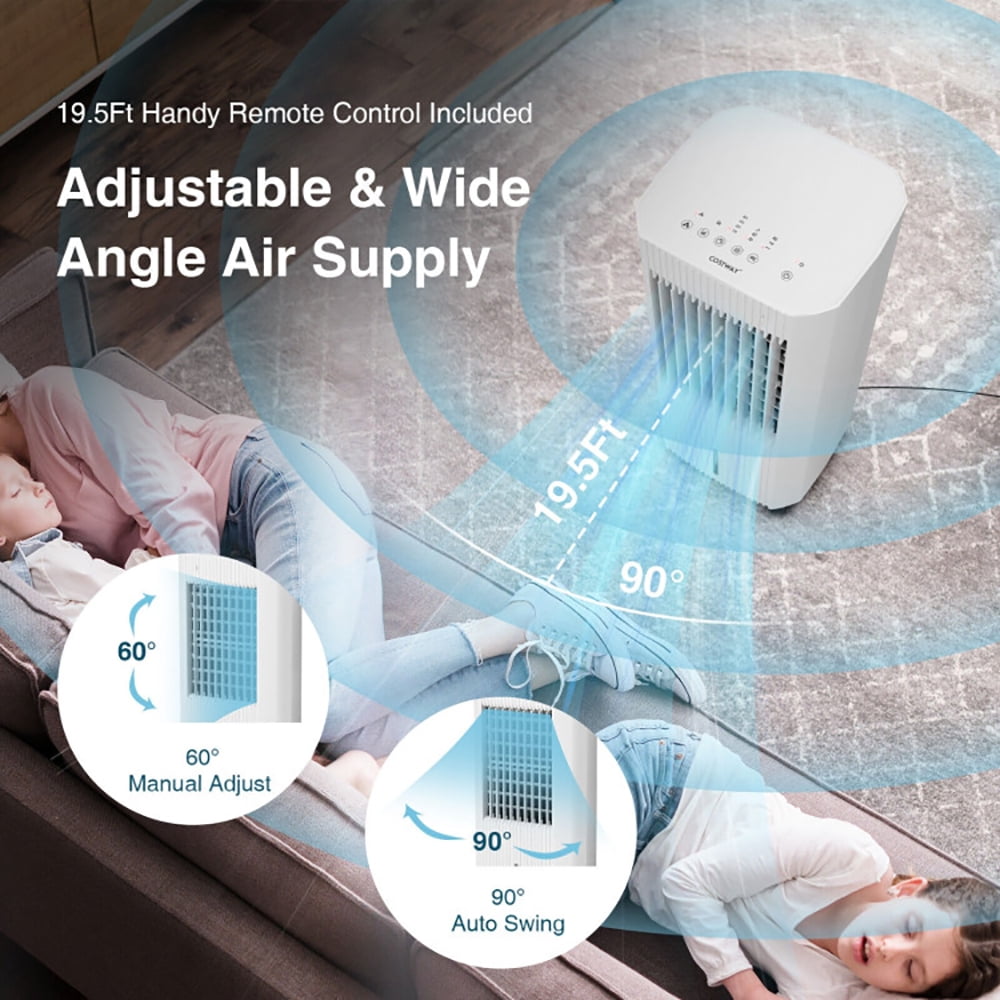 Spaco 3-in-1 Evaporative Air Cooler with 3 Modes-White, Air Conditioners, Mist Cooling Fan, Portable Ac Units for Rooms, Bedroom, Office, RV and Camping
