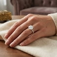 thumbnail image 4 of Rosec Jewels IGI Certified Lab Grown Diamond 4 Carat Engagement Ring - E-VS1 Quality - Big Diamond Ring for Women, 18K White Gold, US 4.50, 4 of 8