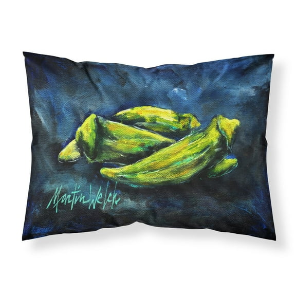 Carolines Treasures MW1229PILLOWCASE Okra Bleu Fabric Standard Pillowcase Standard multicolor