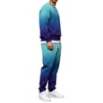 thumbnail image 5 of HAJWOH Sweatsuits for Mens Gradient Casual Crewneck Sweatshirt and Jogger Pants Set Fall Winter Athletic Fashion Long Sleeves Sweat Suits, 5 of 5
