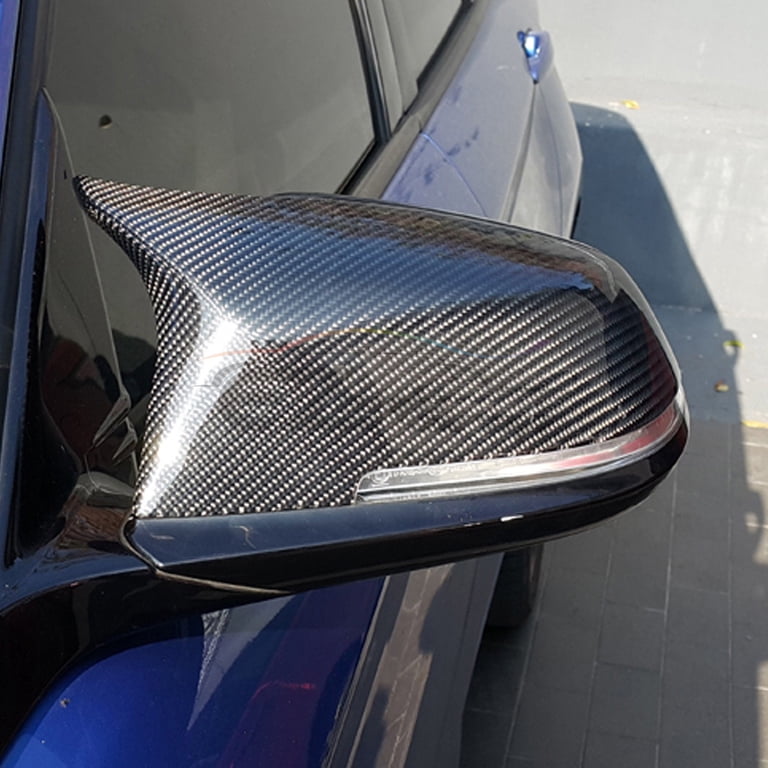 Real 3K Carbon Fiber M4 Style Mirror Cover Caps For BMW F32 F33 F36 4-Series 2014-2017 - Gloss Finish, Left & Right