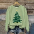 thumbnail image 4 of Christmas Outfits for Women Loose Crewneck Graphic Pullover Sweatshirt without Hood Long Sleeve Holiday Tops (XL, Green #B), 4 of 7