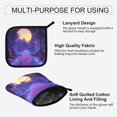 thumbnail image 3 of Yayeee Oven Mitts and Pot Holder Set of 2 Heat Resistant Kitchen Gloves Baking Hot Pad, Blue Road, 3 of 5