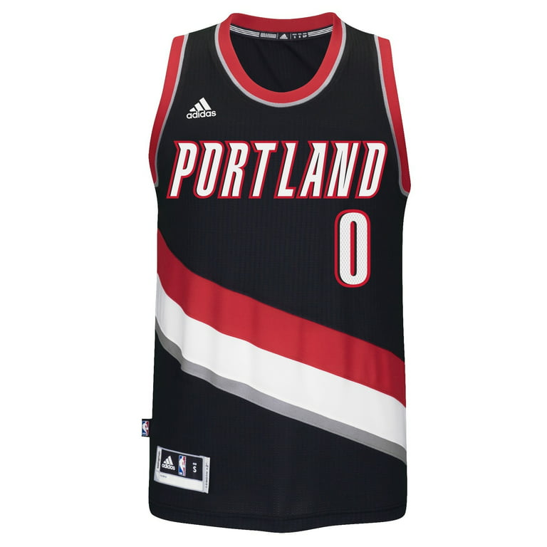 Decremento presentar mapa Damian Lillard Portland Trail Blazers Adidas NBA Swingman Jersey - Black -  Walmart.com