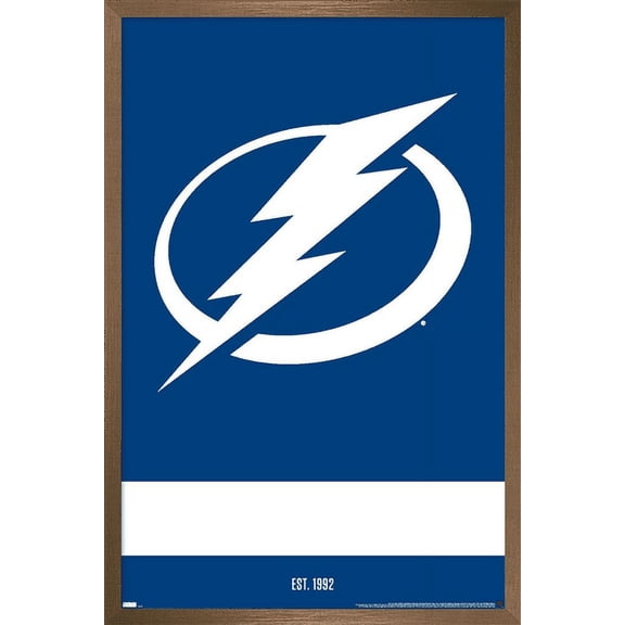 NHL Tampa Bay Lightning - Logo 21 Wall Poster, 14.725" x 22.375", Framed