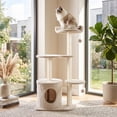thumbnail image 2 of Gymax 43'' Cat Tree for Indoor Cats w/Condo Comfy Plush Perches Sisal Scratching Posts Beige, 2 of 10