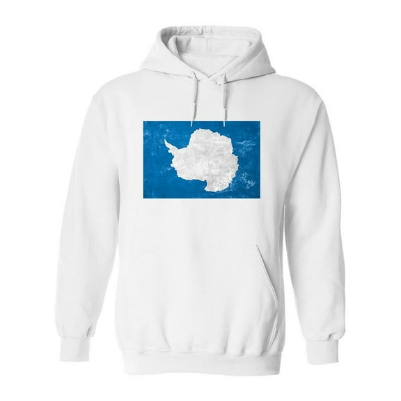 Antarctic Flag Design Hoodie Men -Image by Shutterstock, Male Large