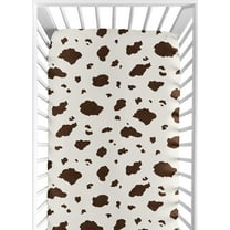 Sweet Jojo Designs Wild West Cowboy Ivory and Brown Fitted Crib Sheet