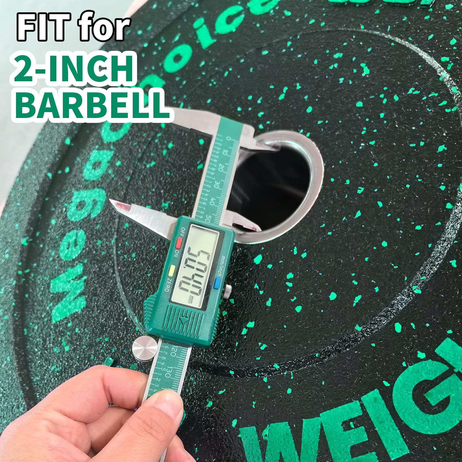 TEQIN 2-Inch Olympics Rubber Weight Plates Sets, Bumper Plates Set With Barbell For Strength Training, 10lb-45lb Barbell Olympics Weight Plates For Weight Lifting Home Gym,Workout Plates