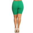 thumbnail image 3 of Women's Plus Size Workout Elastic High Waist Basic Active Yoga Casual Biker Shorts Pants, 3 of 3