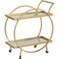 thumbnail image 2 of FirsTime & Co. Gold Odessa Mirrored Bar Cart, Modern, Metal, 27.5 x 14 x 33 in, 2 of 6