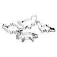 thumbnail image 1 of 4 Pcs Stainless Steel Biscuit Mold Fruit Cutter Decorating Dinosaur Mold Mould Cutter Tools for Cake Fondant Biscuit Pastry Cookies, 1 of 9