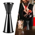 thumbnail image 1 of Copa de cóctel de material acero inoxidable Copa de cóctel con Mezclador de vertido Barware Mezclador de bebidas de doble cabeza para Martini Negro 1 2 BLESIY batidor de coctéles, 1 of 7
