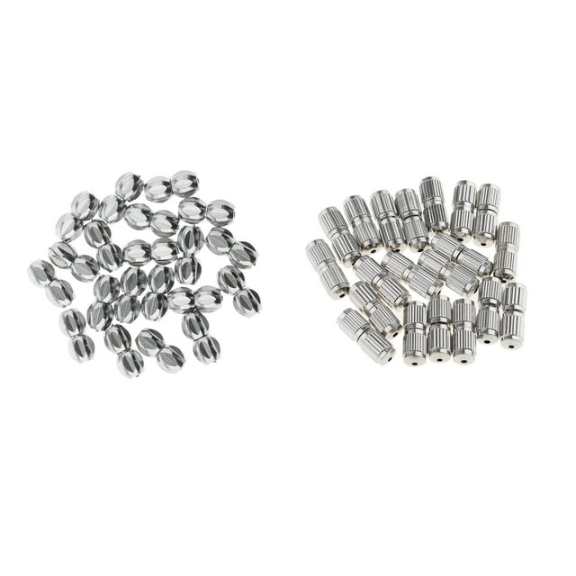 40 Piezas de Broches de Rosca de Conector de Joyería de Mujer Vintage Ampliamente Utilizados para Cierres Y Cierres de Collar 2 Estilos Macarena Seguros de joyería conector de tornillo