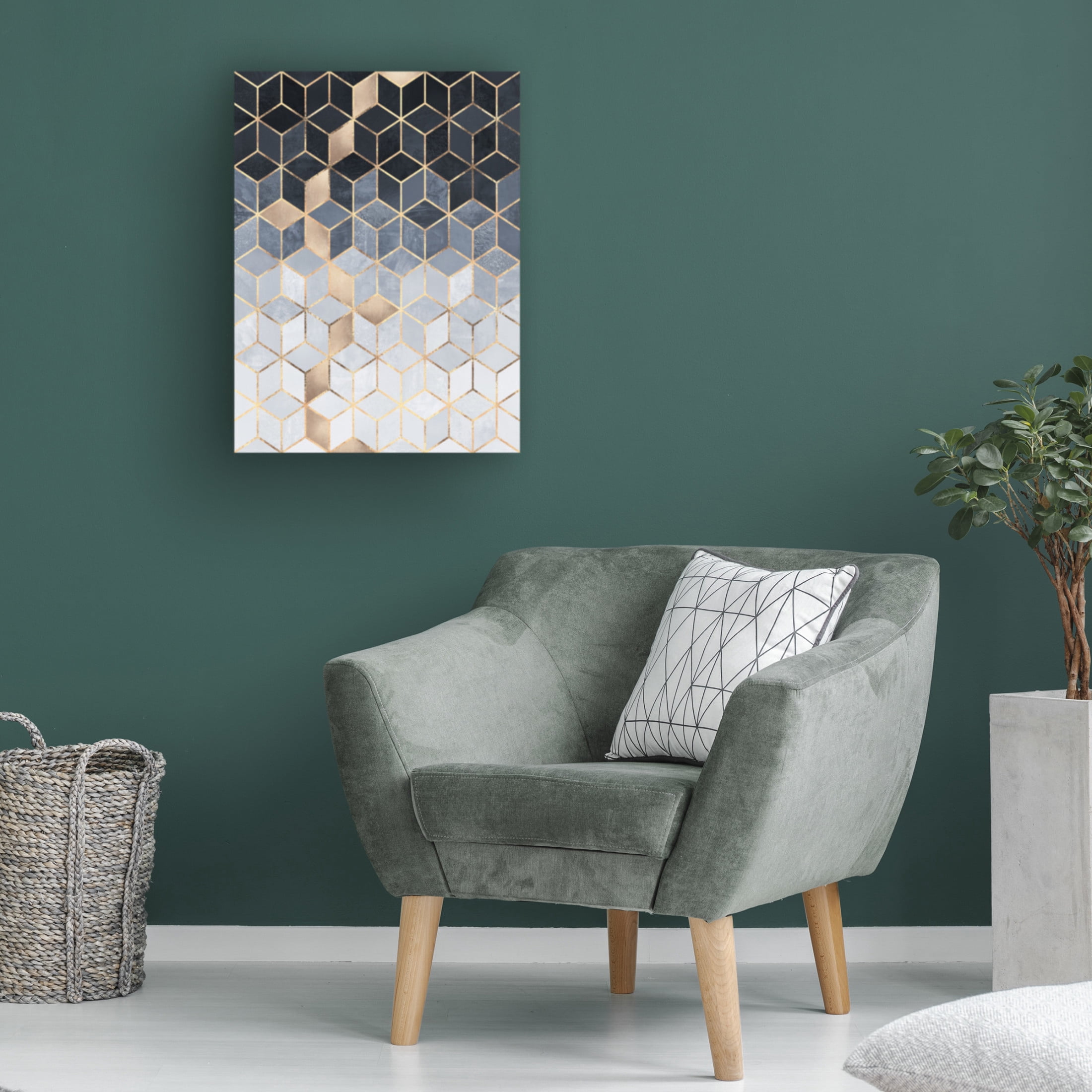 Trademark Fine Art Elisabeth Fredriksson Soft Blue Gradient Cubes Canvas Wall Art
