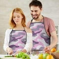 thumbnail image 4 of Purple Camouflage Military Aprons with Pocket Extra Long Aprons Waterproof Bib Aprons for Women Men Chef Cooking Aprons for Kitchen Cool BBQ Grilling, 4 of 7