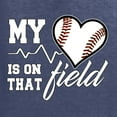 thumbnail image 2 of Wild Bobby, My Heart Is On That Baseball Field, Sports, Men Graphic Tee, Vintage Heather Navy, Small, 2 of 4
