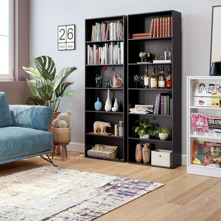Tall cheap bookcase black