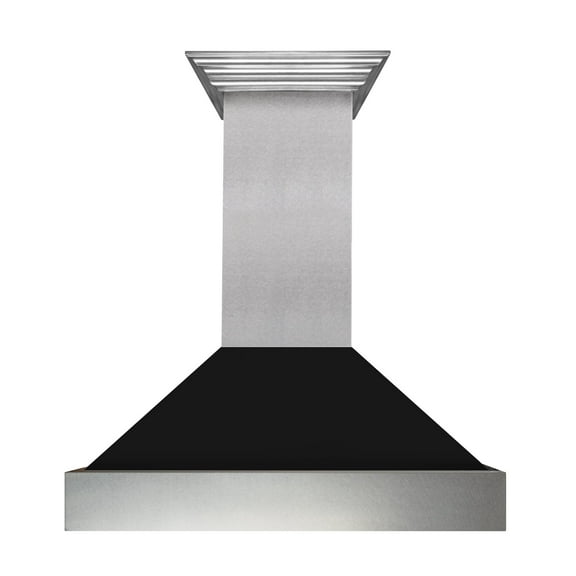 48" DuraSnow Stainless Steel Range Hood with Black Matte Shell (8654BLM-48)