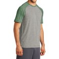 thumbnail image 4 of Mafoose Men's PosiCharge Tri-Blend Wicking Raglan Tee Forest Green Heather/ Light Grey Heather Medium, 4 of 5