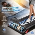thumbnail image 2 of 5HP Dual Motor Folding Treadmill for Home, 0–20% Auto Incline, Max 12 MPH Portable Running Machine, 300 lbs Weight Capacity, 64+7 Workout Programs, Walking & Running Treadmill, 2 of 16