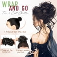 thumbnail image 6 of 2 PCS Messy Bun Hair Piece Wavy Curly Hair Bun Scrunchies Extensions Synthetic Chignon Thick Updo Hairpieces for Women Girls, 6 of 6