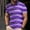 01 Purple, variant on Awdenio Mens T-shirt Printing Button Casual Short Sleeve Turndown Collar Blouse Shirt Casual Street Comfortable And Breathable, Plus Size Men's Clothing