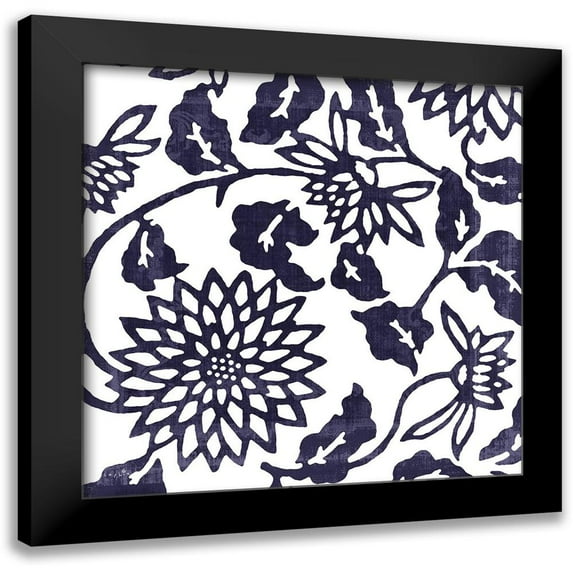 Sophie 6 20x20 Black Modern Framed Museum Art Print Titled - Asia Blue III