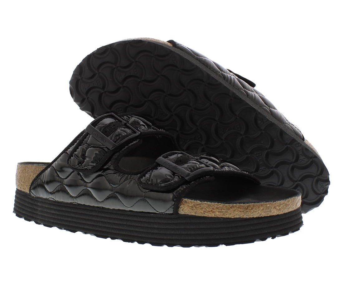 Birkenstock Arizona Pap French Piping Padded Narrow Unisex Shoes Size 4, Color: Black