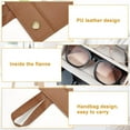 thumbnail image 4 of Eyeglasses Storage Case with 3 Slots PU leather Travel Glasses Organizer with Hook Multiple Pairs Portable Sunglasses Storage for Phone Keys Cards Watches Jewelry DIY, 4 of 7
